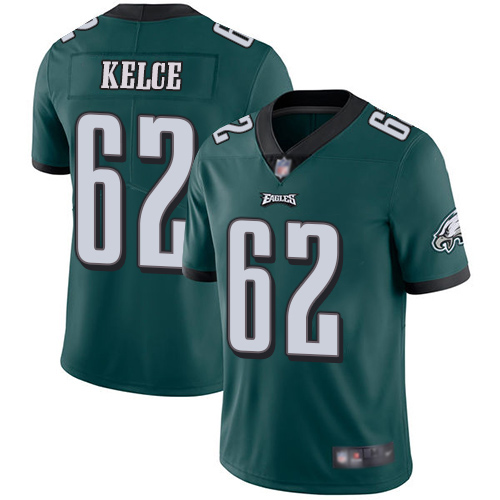 Men Philadelphia Eagles 62 Jason Kelce Midnight Green Team Color Vapor Untouchable NFL Jersey Limited Player
